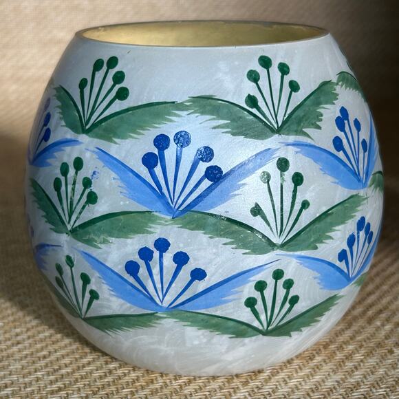 Anthropologie Coconut Water Candle Hand Painted Ceramic Vessel New - Picture 4 of 6